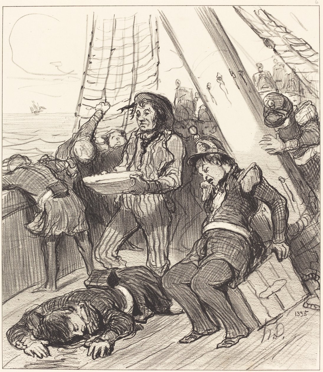 Několik příslušníků národní gardy, kteří si nemysleli... od Honoré Daumier