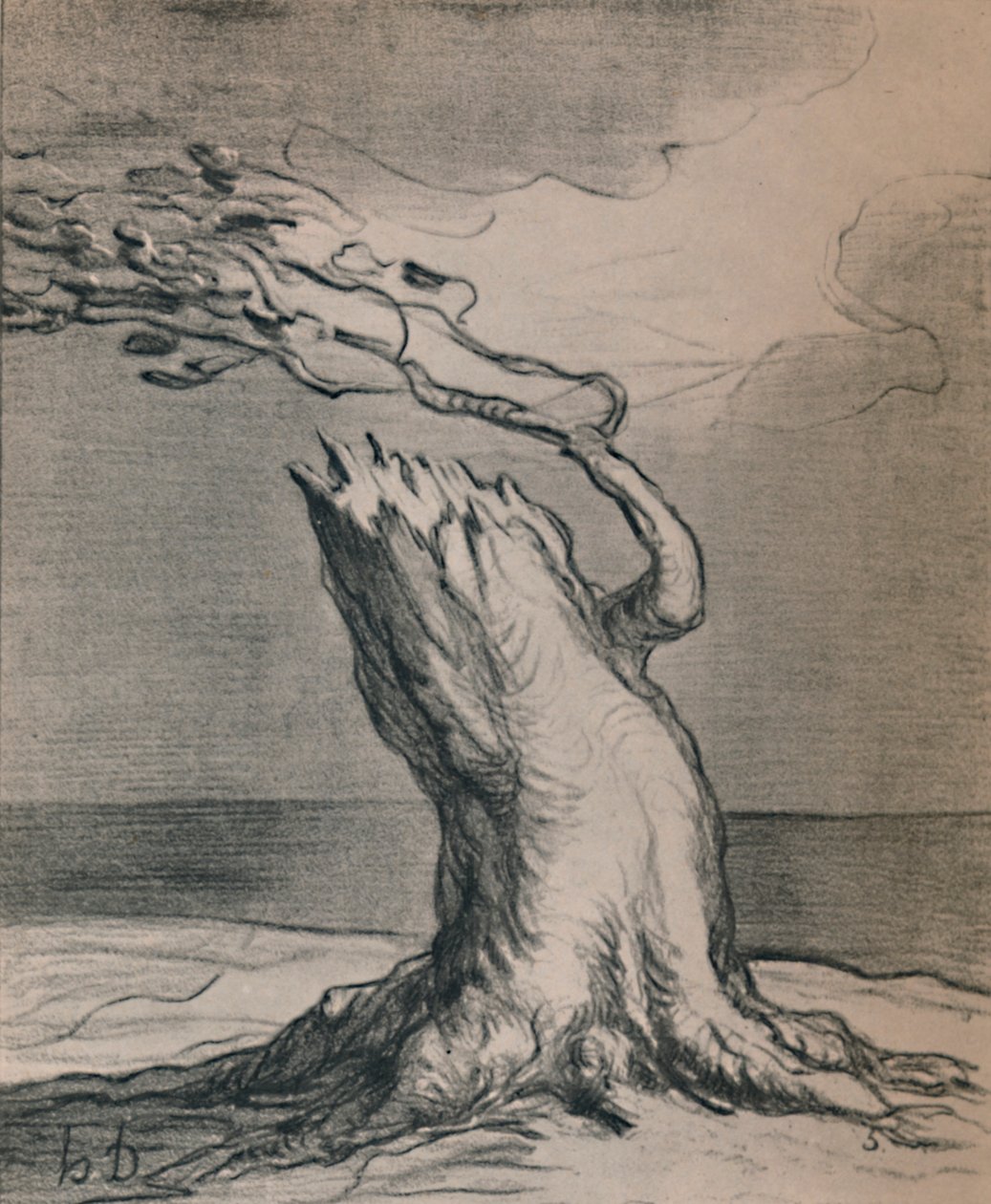 Chudák Francie! The Trunk Is Blasted, 1871, 1946 od Honoré Daumier