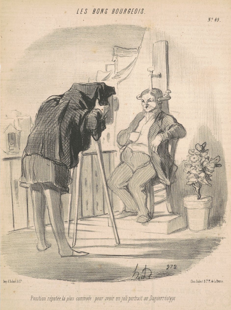 Poloha je považována za nejvhodnější pro daguerrotypní portrét od Honoré Daumier