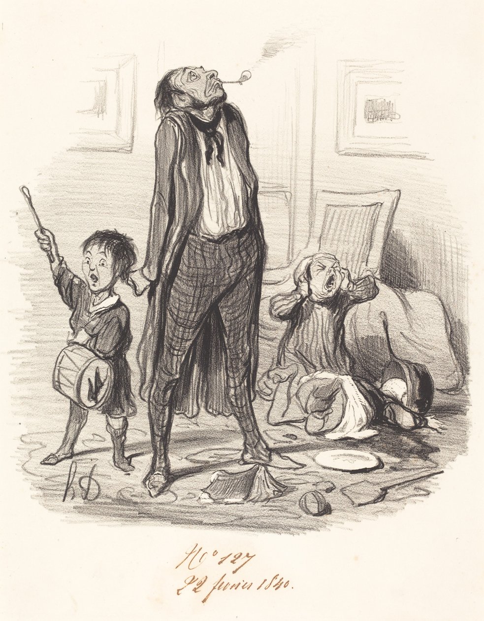 Klasický básník skládající eklogu... od Honoré Daumier