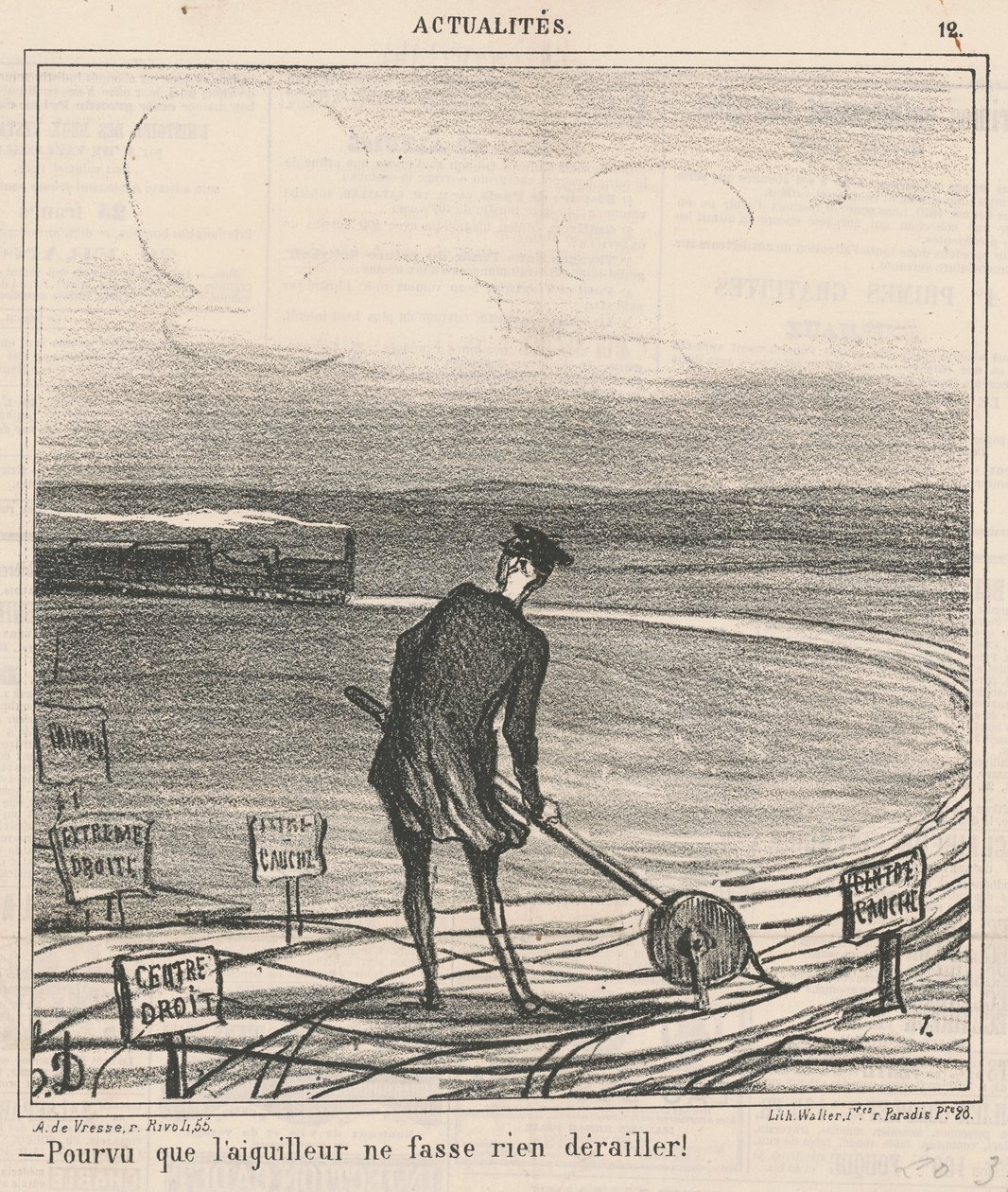 Dokud výhybkář nic nevykolejí! od Honoré Daumier