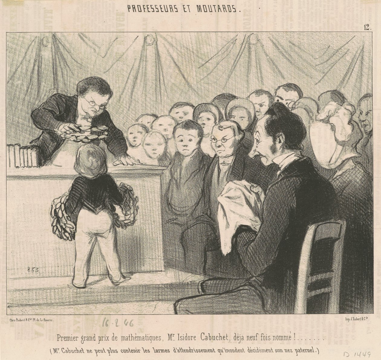 První hlavní cena v matematice, M. Cabuchet od Honoré Daumier