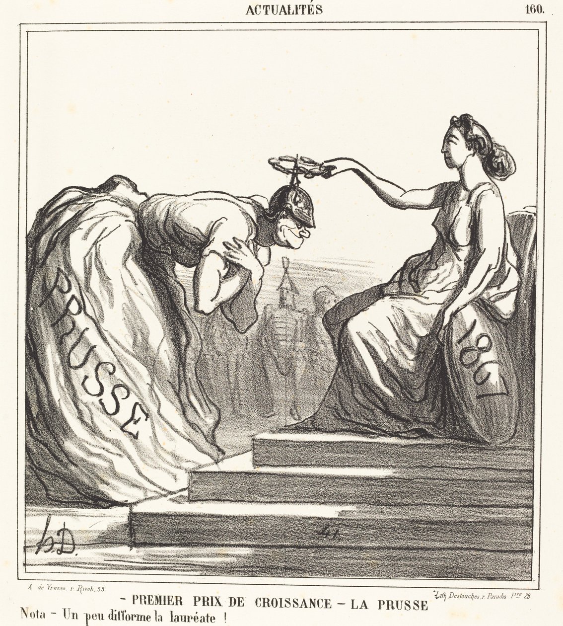 První cena za růst - Prusko od Honoré Daumier