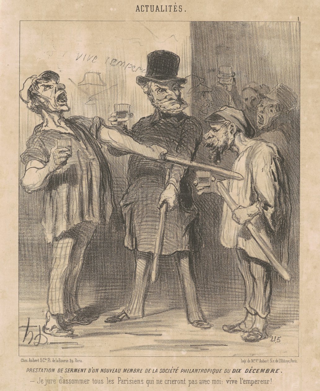 Výhoda ... člena ... desátého prosince ... od Honoré Daumier