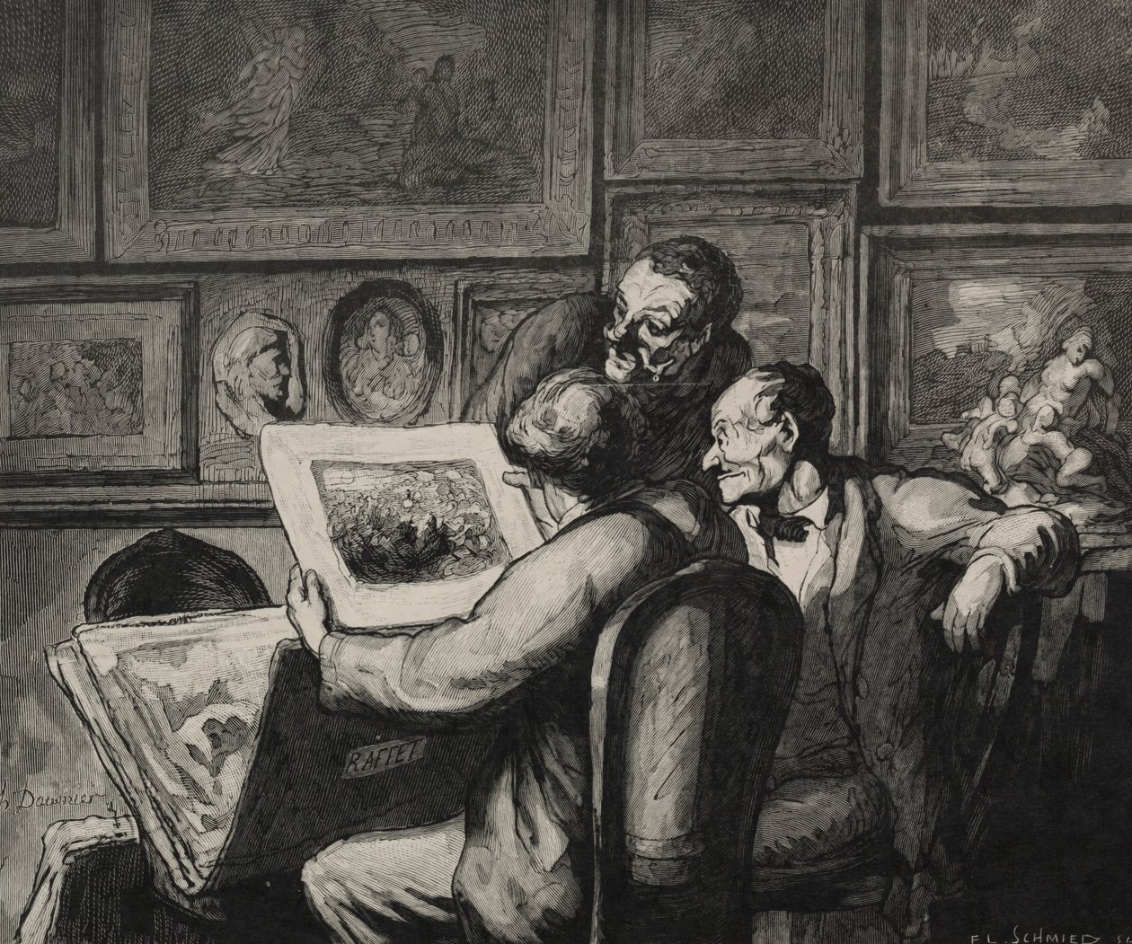 Tiskoví nadšenci. od Honoré Daumier