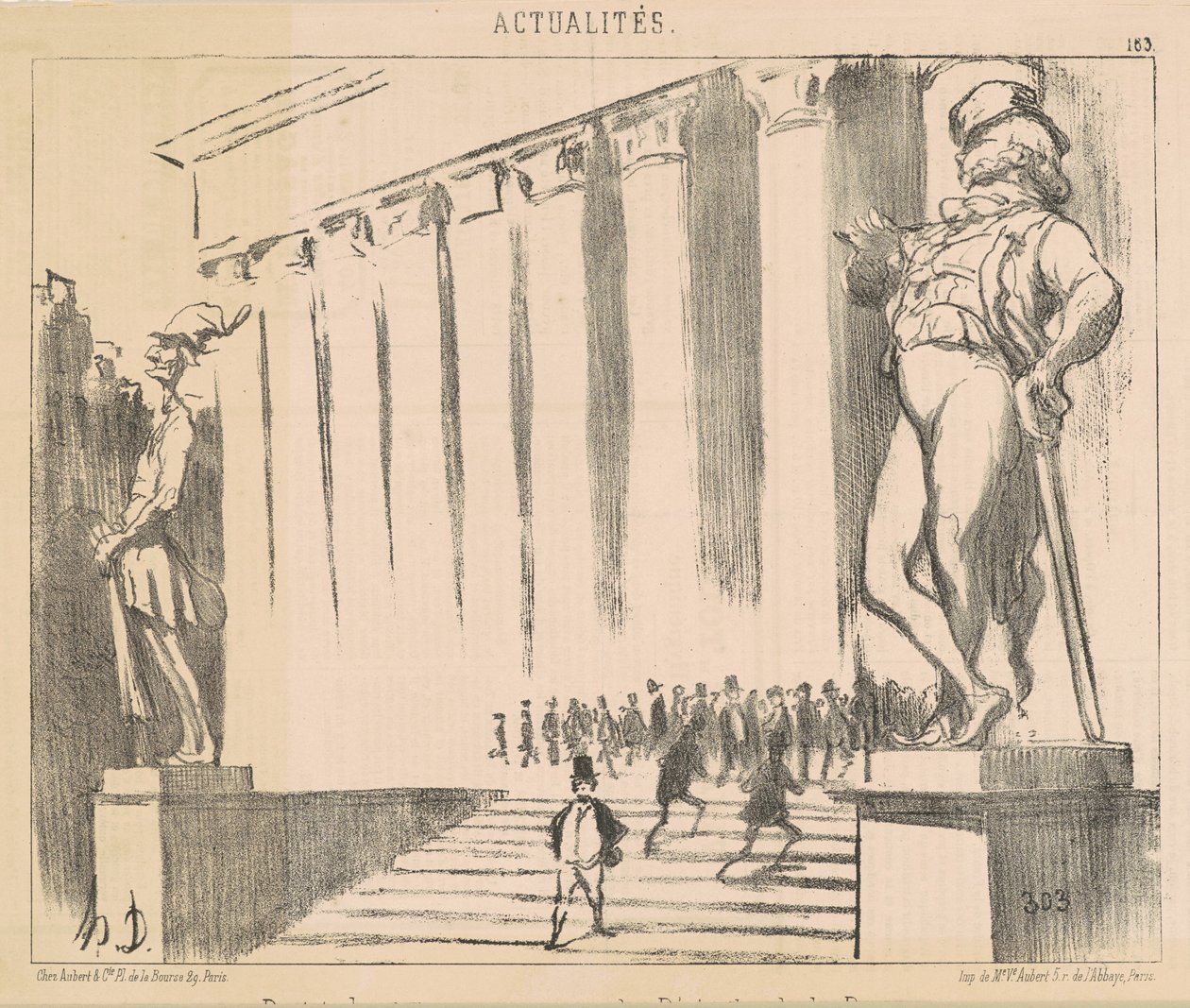 Projekt stanov, které zdobí ... burzu od Honoré Daumier