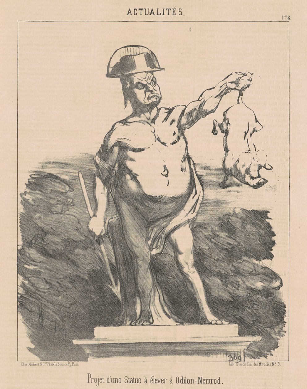 Projekt sochy... v Odilonu-Nemrodu od Honoré Daumier