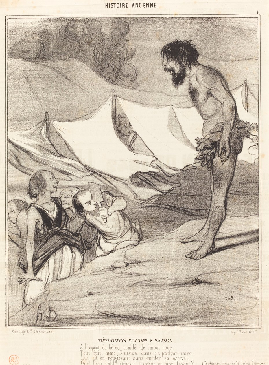 Představení Ulysse na Nausice od Honoré Daumier