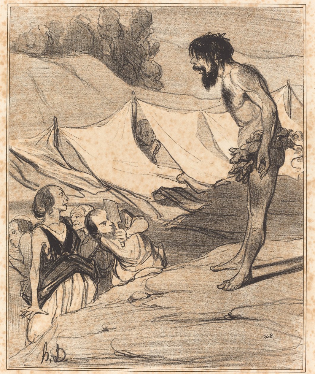 Představení Ulysse na Nausice od Honoré Daumier
