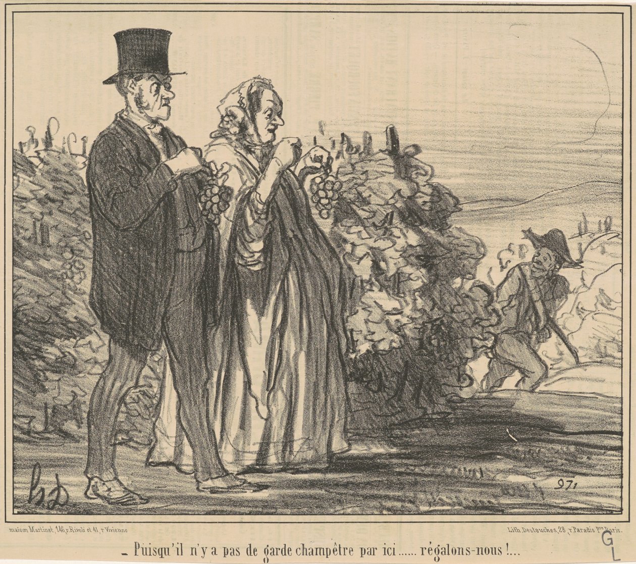Protože tam není žádná venkovská stráž... od Honoré Daumier