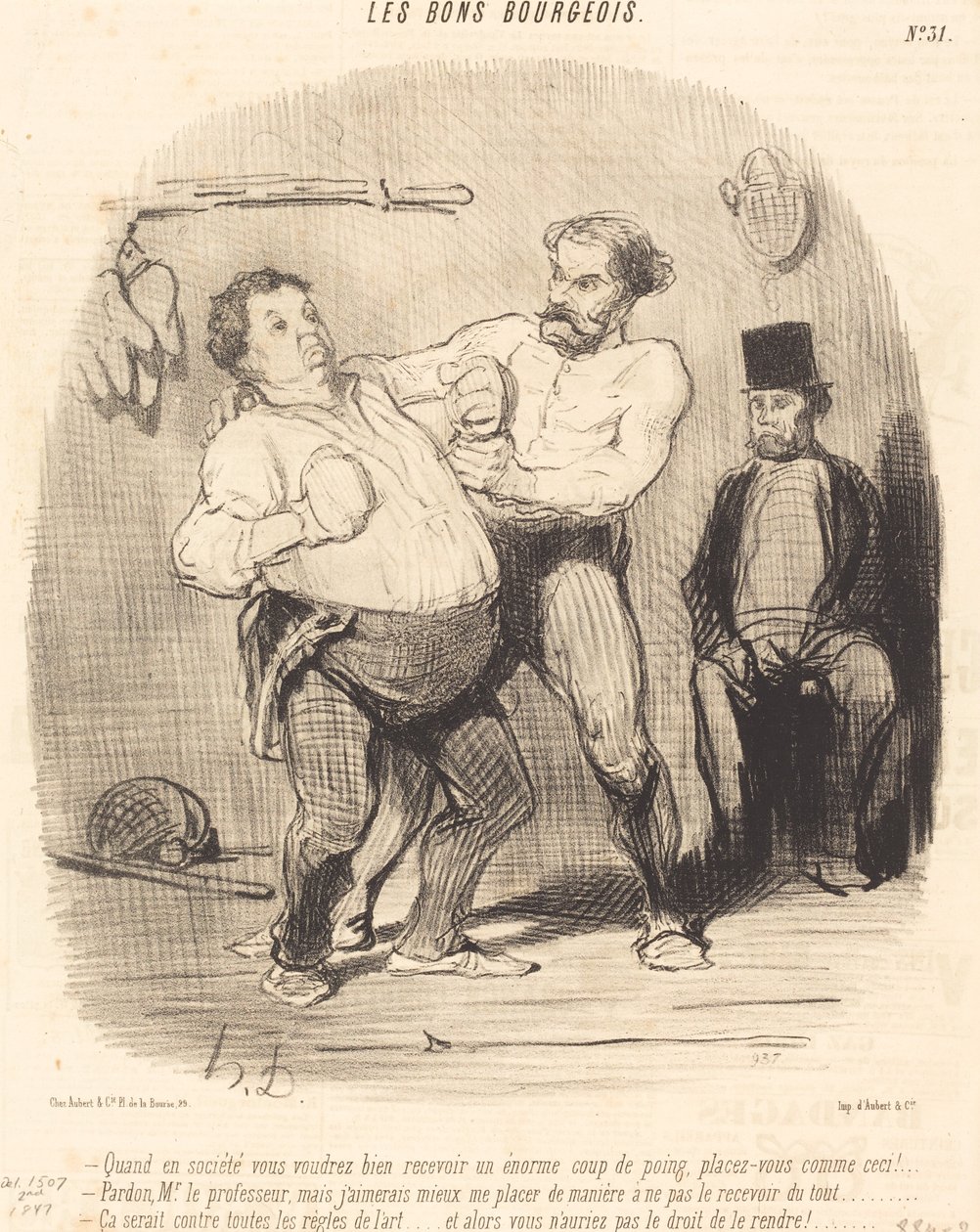 Když ve společnosti chcete dostat... výstřel... od Honoré Daumier