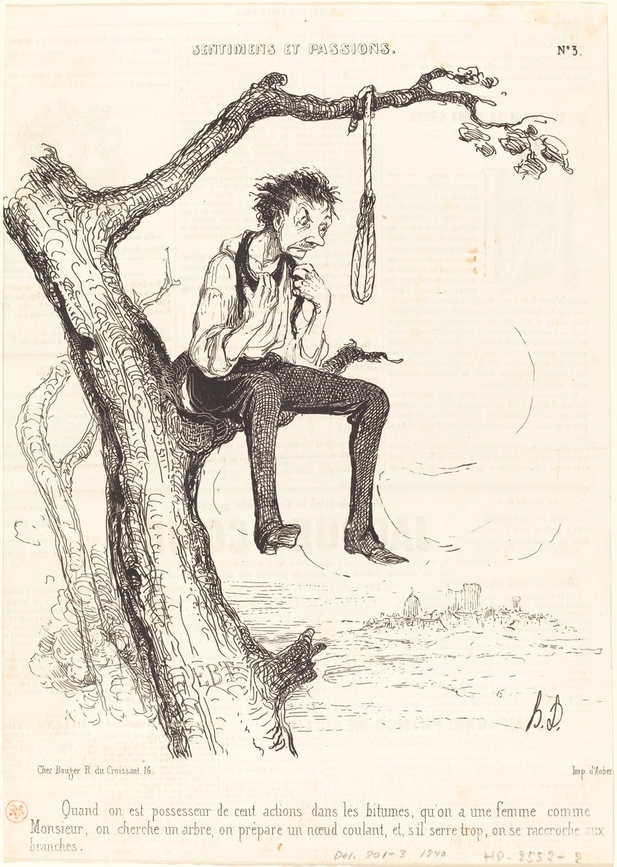 Když vlastníte sto akcií... od Honoré Daumier