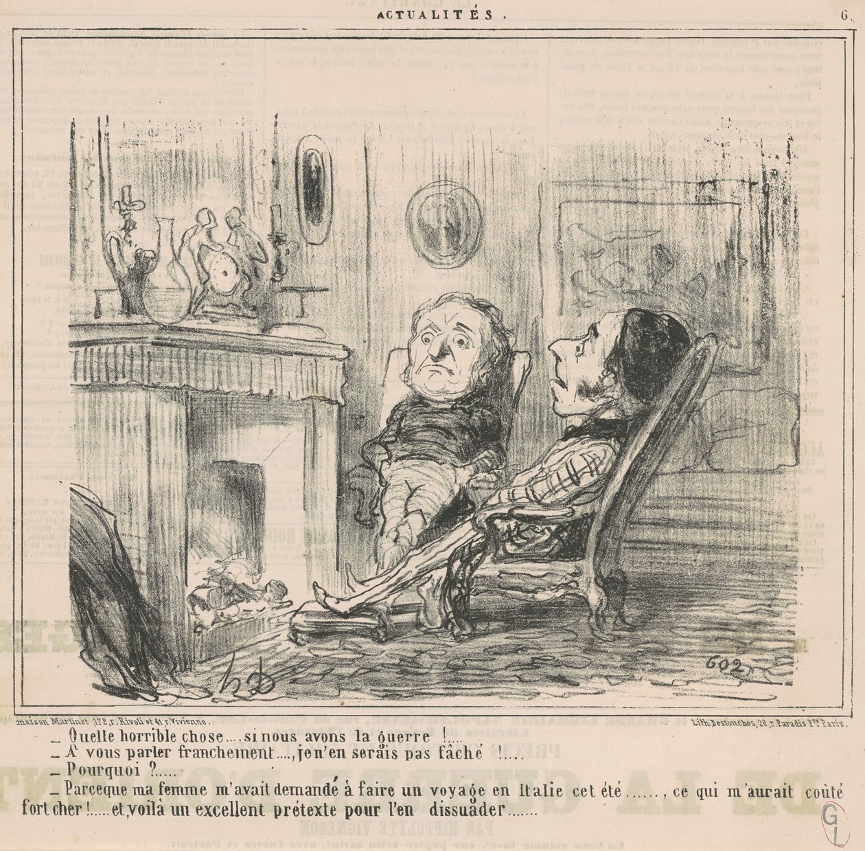 Jaká strašná věc...pokud máme válku! ... od Honoré Daumier