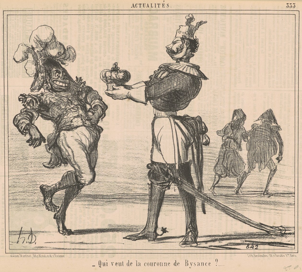 Kdo chce korunu Bysantium? od Honoré Daumier