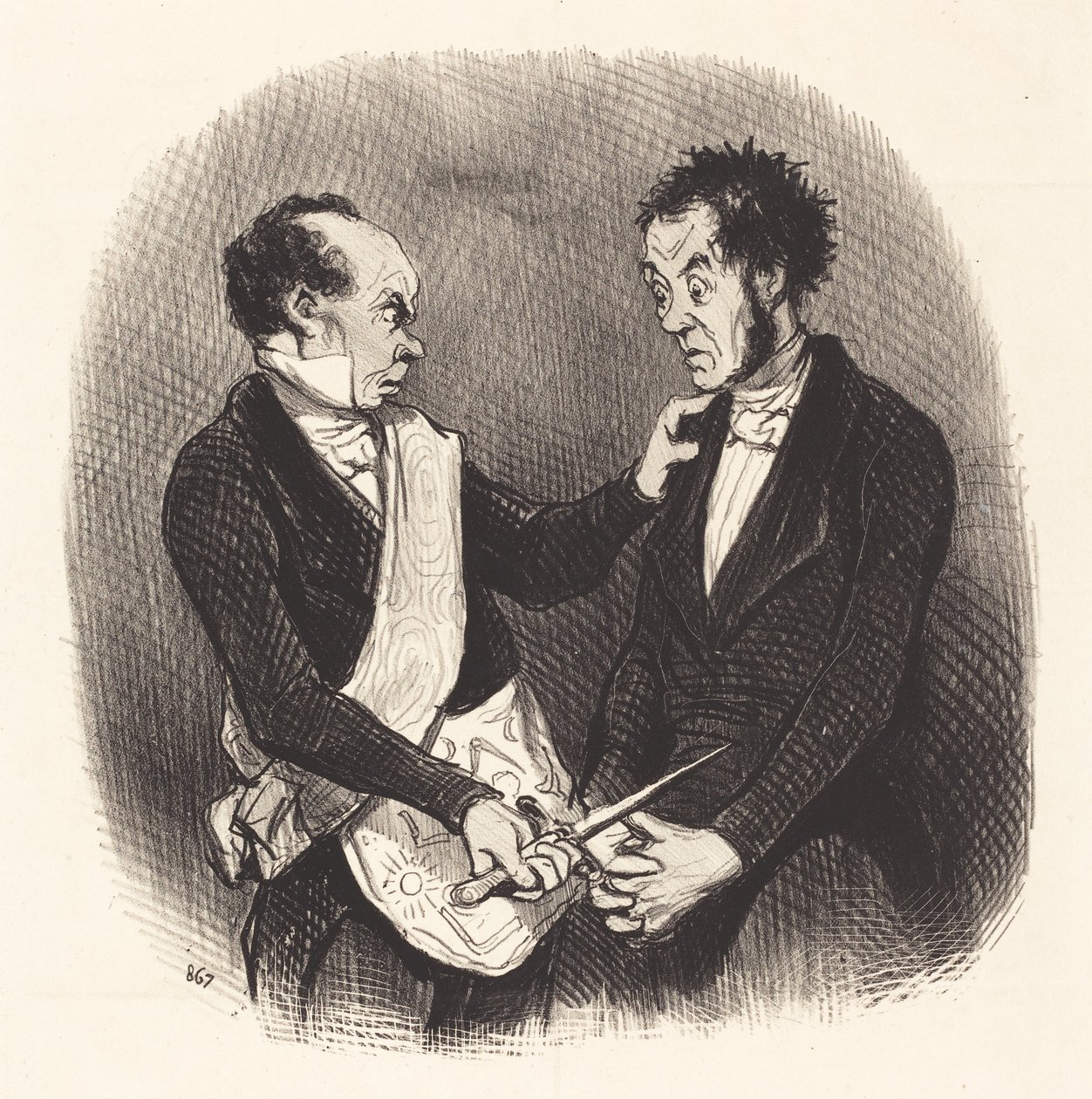 Přijetí svobodného zednáře od Honoré Daumier