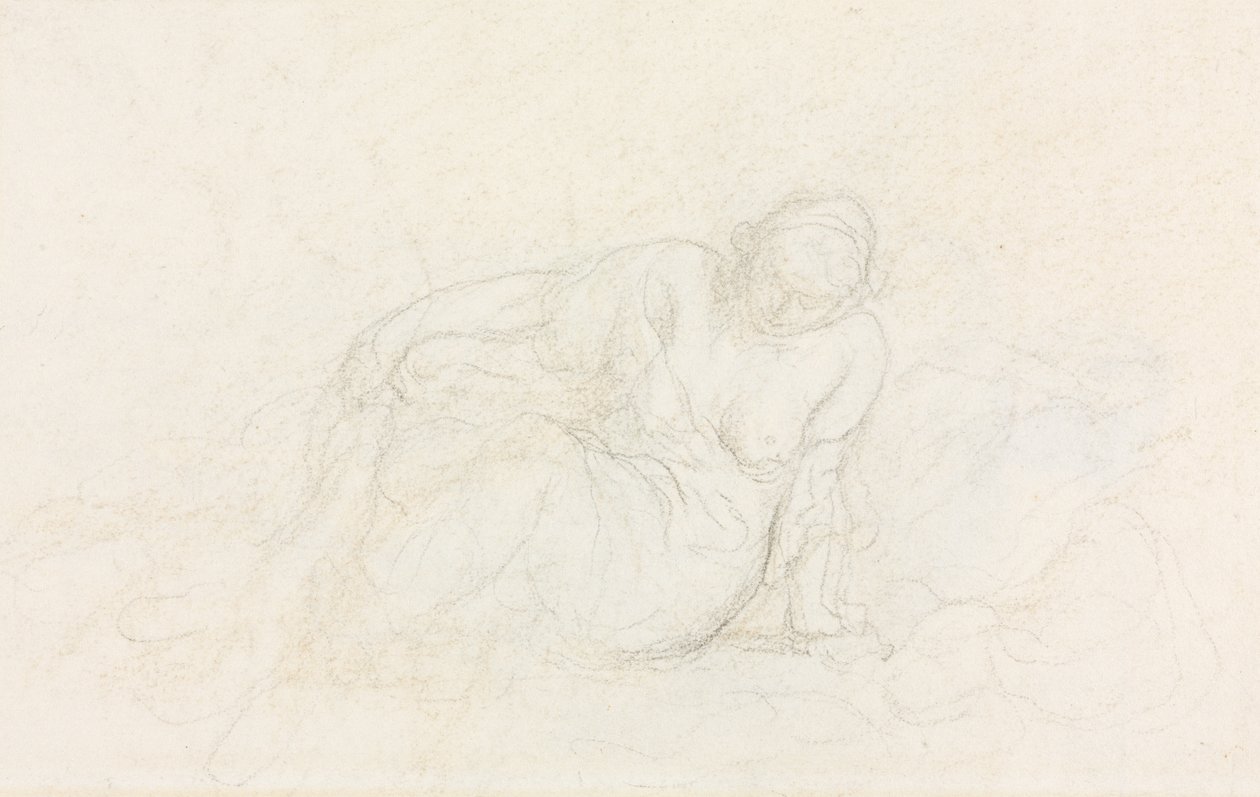 Ležící žena opřená o paži (verze) od Honoré Daumier
