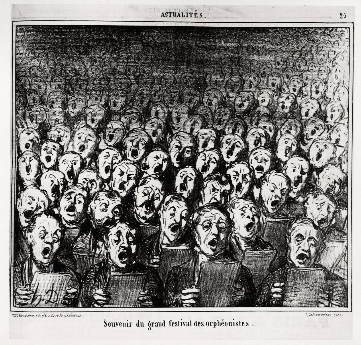 Vzpomínka na velký festival orfeonistů. Illustration d