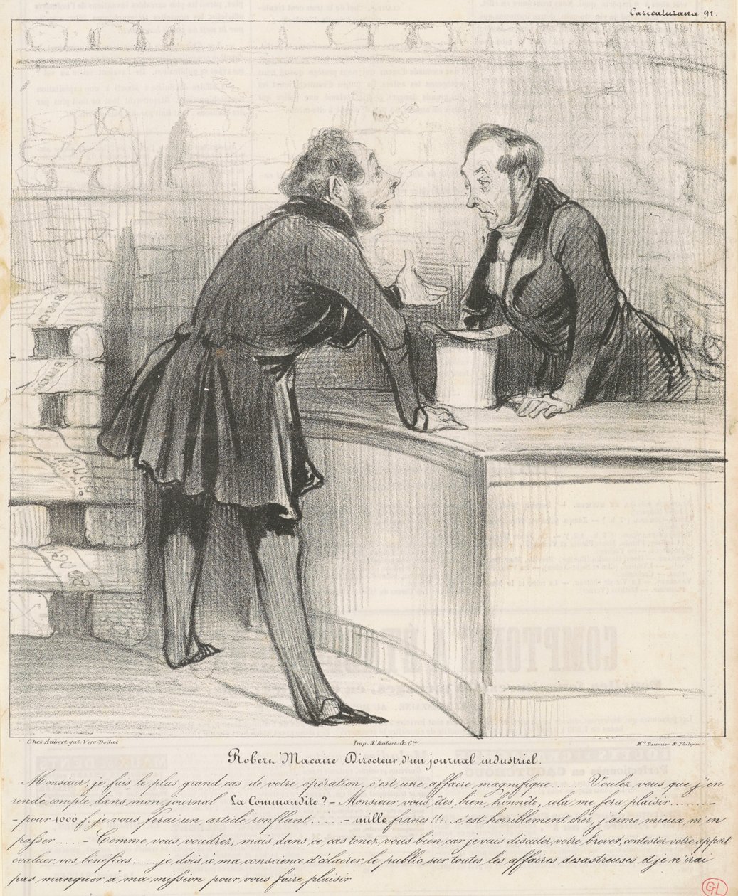 Robert Macaire ředitel od Honoré Daumier