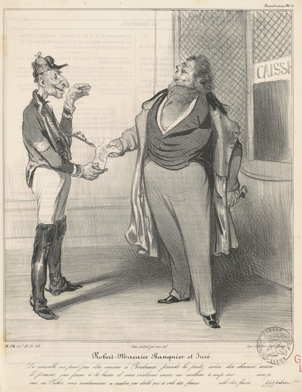 Robert Macaire bankéř a porotce od Honoré Daumier