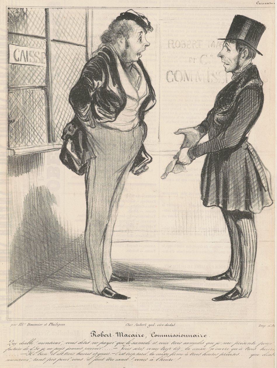 Robert Macaire komisař od Honoré Daumier