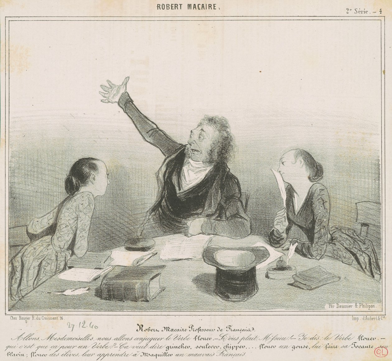 Robert Macaire učitel francouzštiny od Honoré Daumier