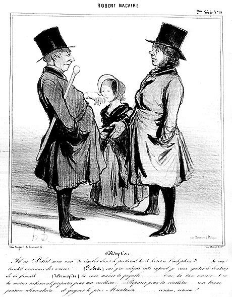 Robert Macaire: adopce, Daumierem – v „“ Charivari““ z 25. 4. 1841 od Honoré Daumier