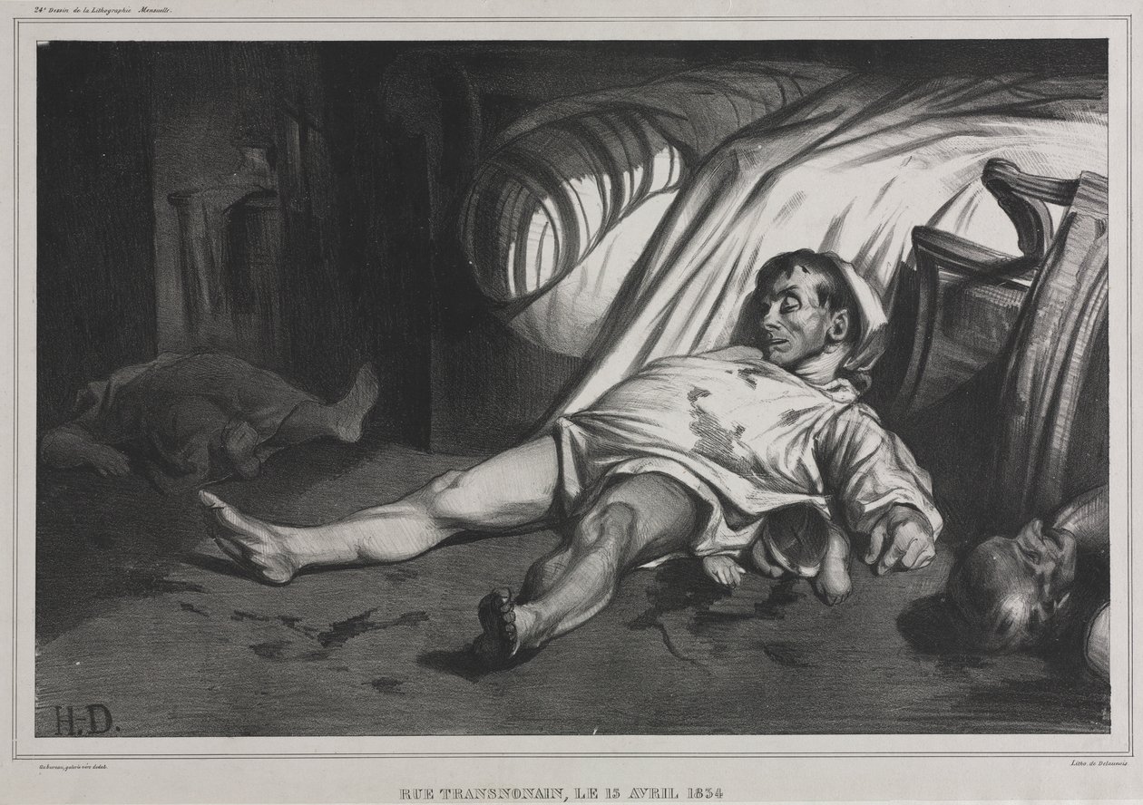 Rue Transnonain, 15. dubna 1834, 1834. od Honoré Daumier