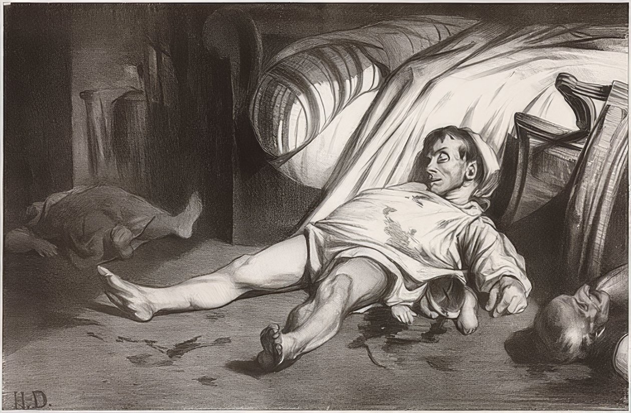 Rue Transnonain, 15. dubna 1834. 1834 od Honoré Daumier