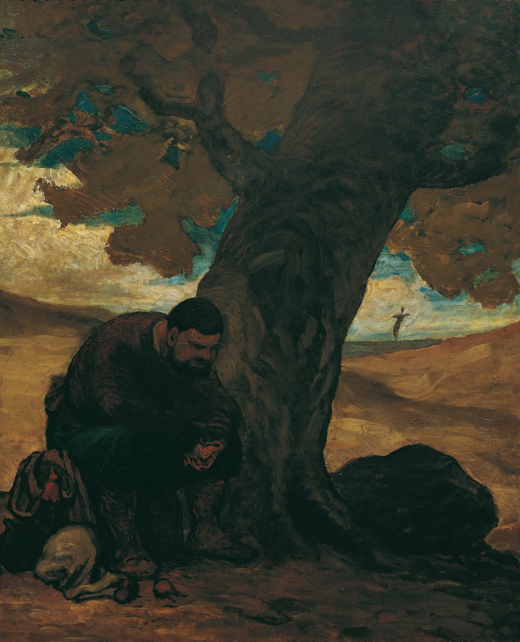 Sancho Panza odpočívá pod stromem od Honoré Daumier