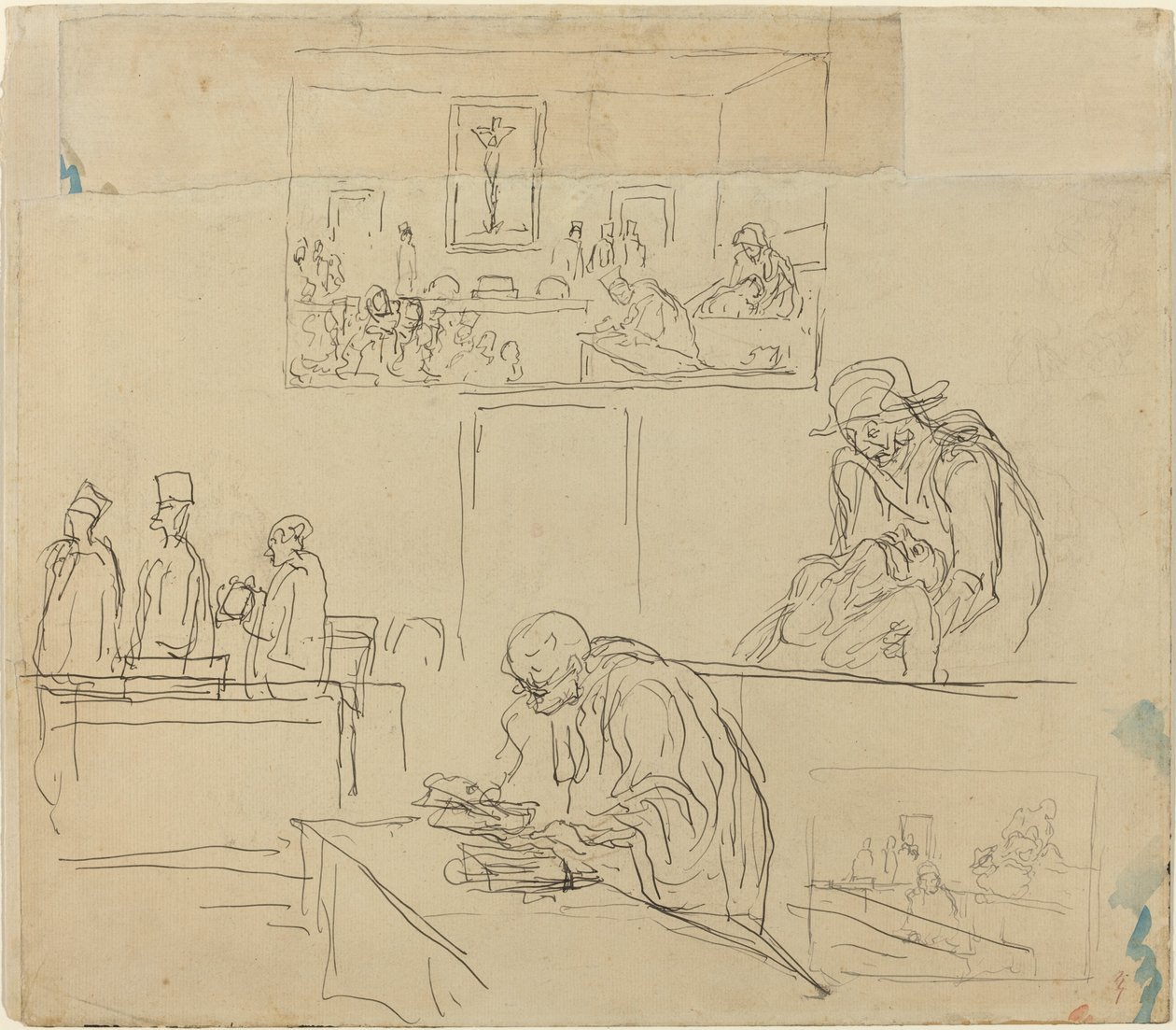 Scéna tribunálu (verdikt) od Honoré Daumier