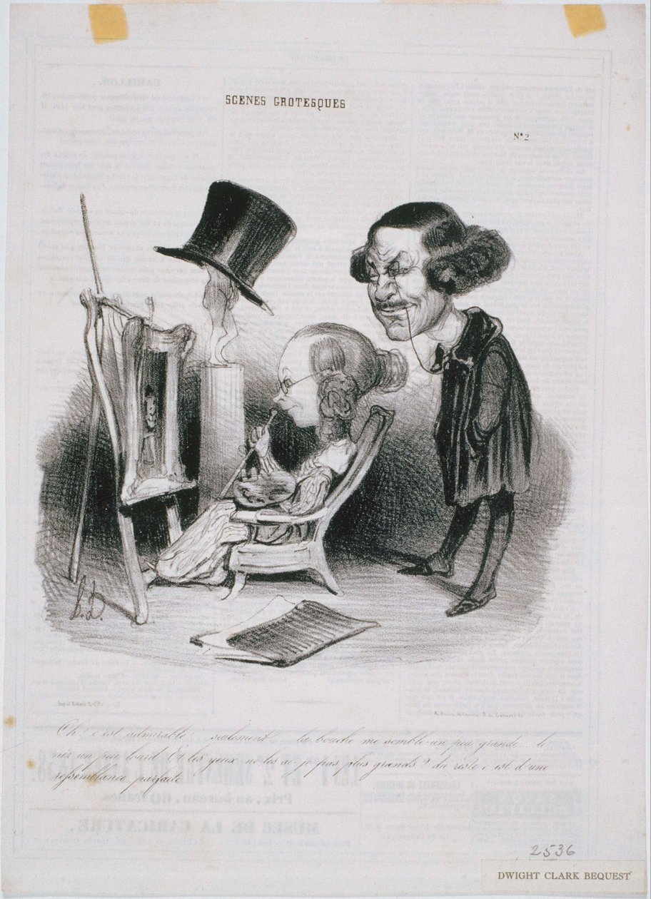 Groteskní scény - Oh! Je to obdivuhodné od Honoré Daumier