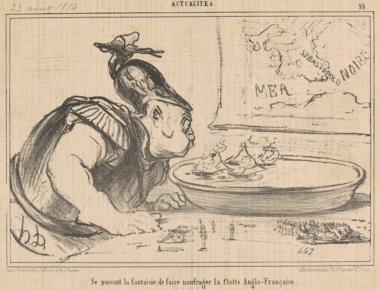 Předávání fantazie o ničení... od Honoré Daumier