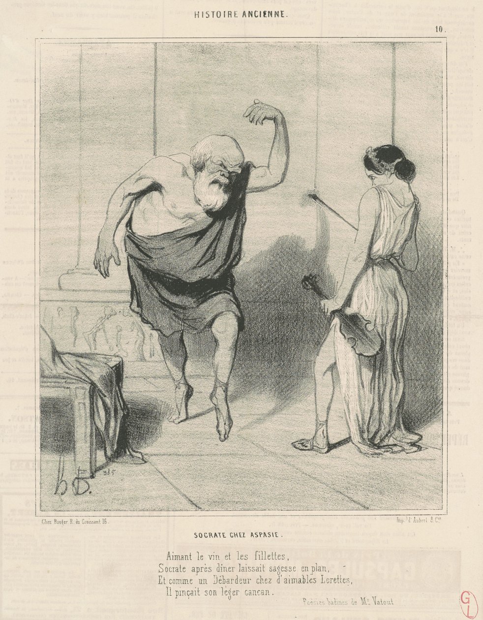 Sokrates v Aspasii od Honoré Daumier