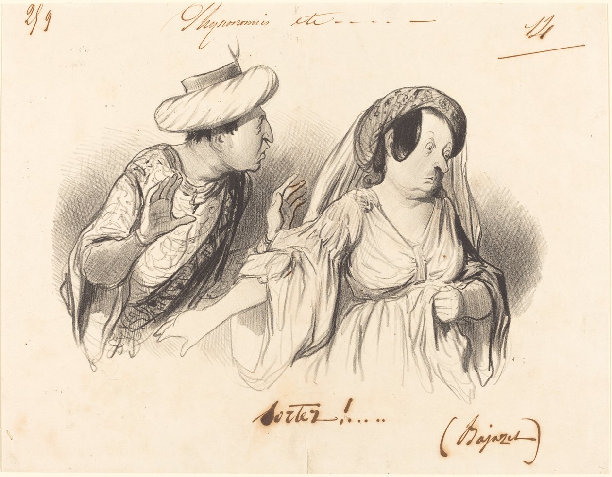Vypadni!... (Bajazet) od Honoré Daumier
