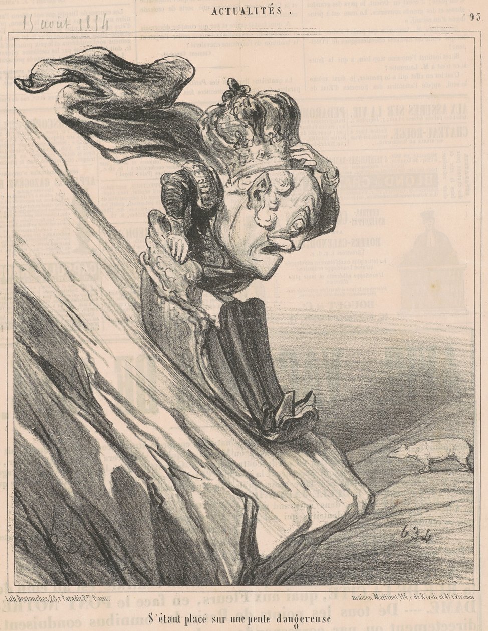 Stál na nebezpečném svahu od Honoré Daumier