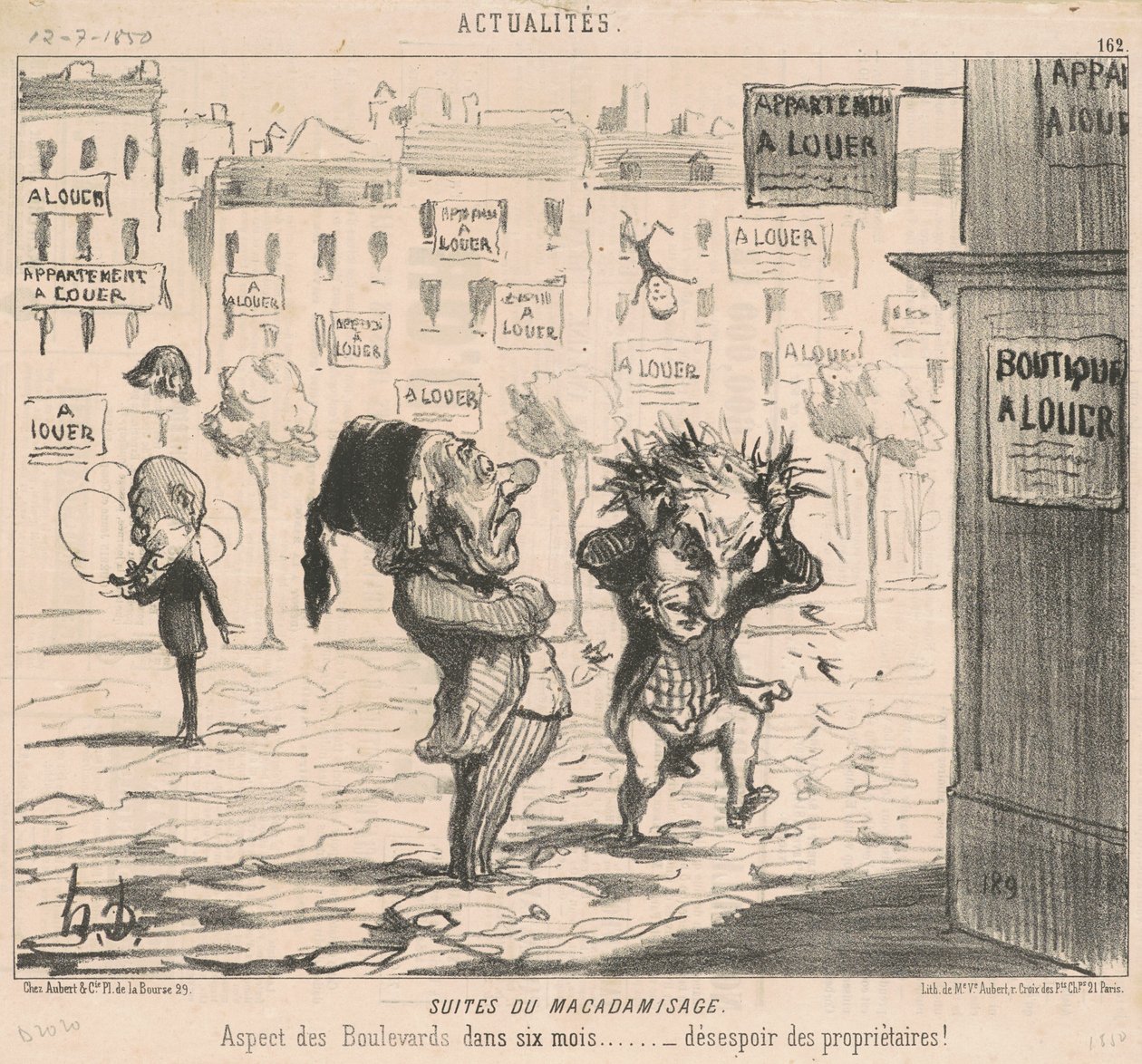 Následky makadamizace od Honoré Daumier