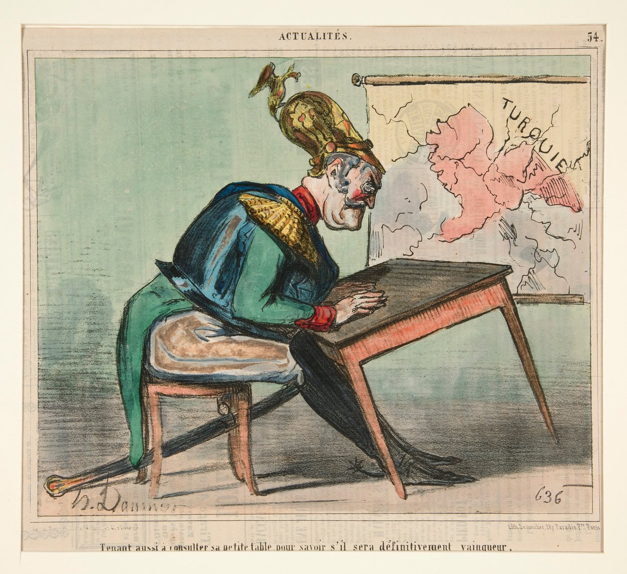 Také rád konzultuje jeho malý stolek od Honoré Daumier