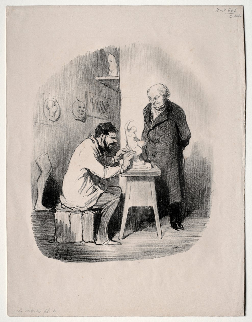 The Artists, deska 2: Jednoho dne, 1848, mě musíte tímto způsobem modelovat. od Honoré Daumier
