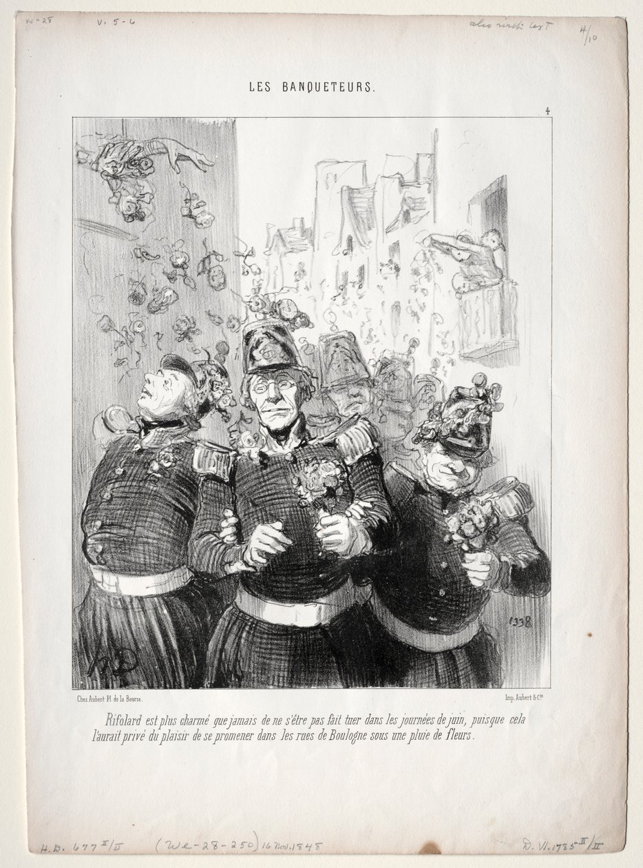 The Banqueters, deska 4: Rifolard je okouzlující než kdy předtím..., 1848. od Honoré Daumier