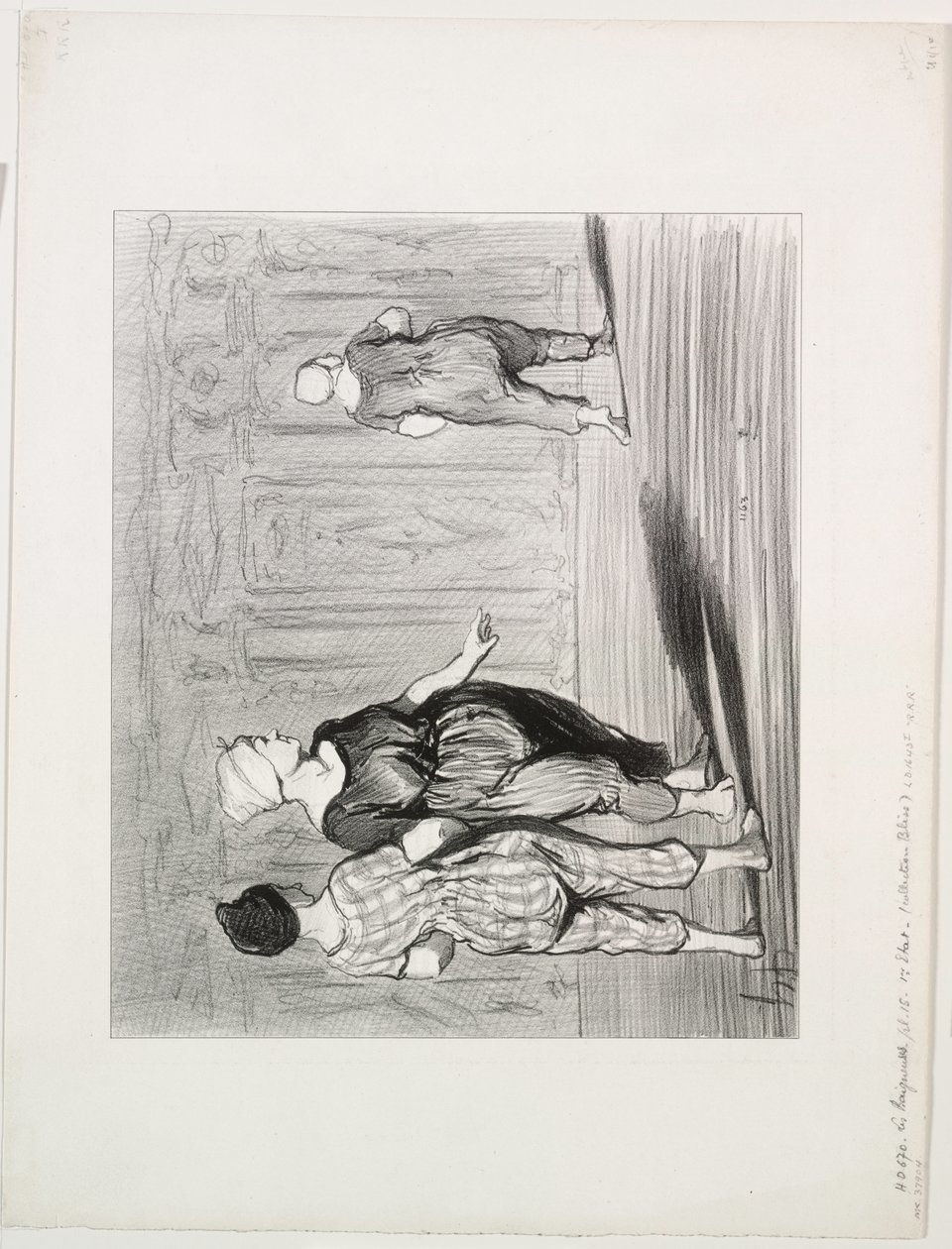 The Bathers, plate 15: It is her again, a pretty fashion, Madame Coquardeau!   1293220   cs       czech Successfully Translated  Original: God Saving the Infant Jerusalem God redt het kind Jeruzalem Translat: God Saving the Infant Jerusalem God redt het ki od Honoré Daumier