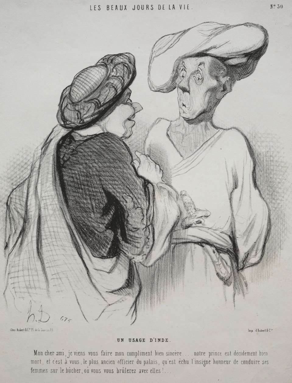 Krásné dny života, deska 30: Indický zvyk od Honoré Daumier