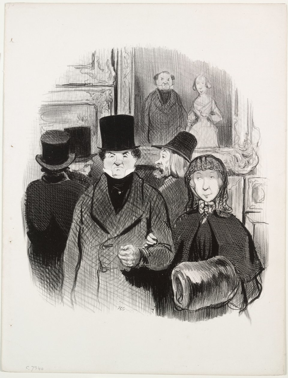 Krásné dny života, deska 59: Když je něčí portrét v salonu od Honoré Daumier