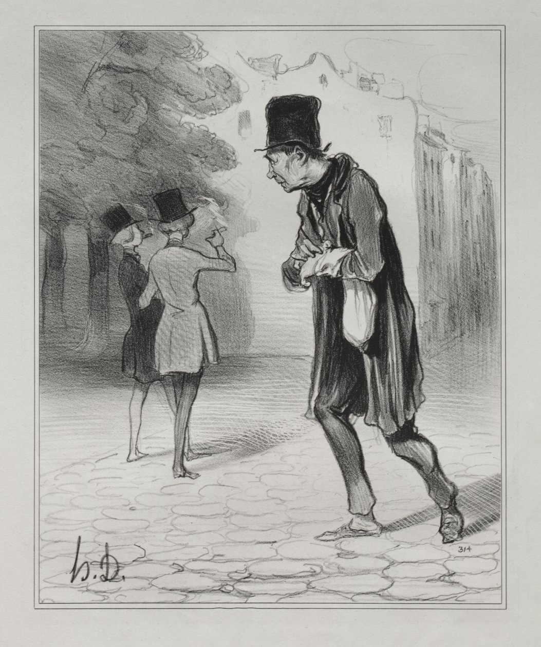 Sběratel cigaretových nedopalků od Honoré Daumier