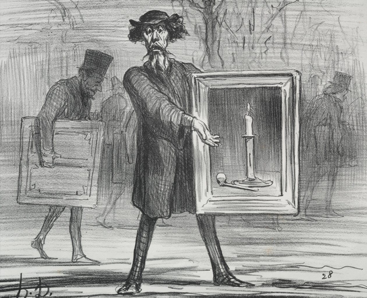 Výstava z roku 1859 deska 1: Odmítli to, Ignoramové!, 1859. od Honoré Daumier