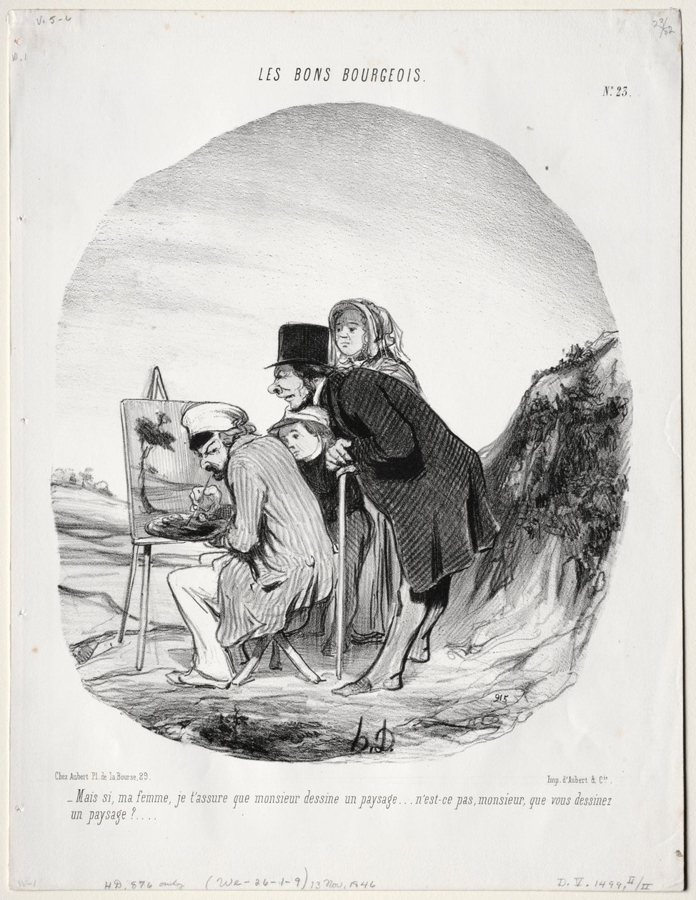 Dobrý buržoazní, deska 23: Ale ano, má drahá, ujišťuji vás, že tento pán kreslí..., 184 od Honoré Daumier