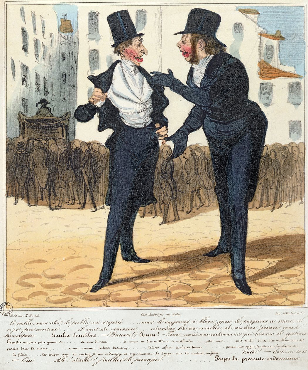 Homeopatičtí lékaři, z „La Caricature“, 1837 od Honoré Daumier