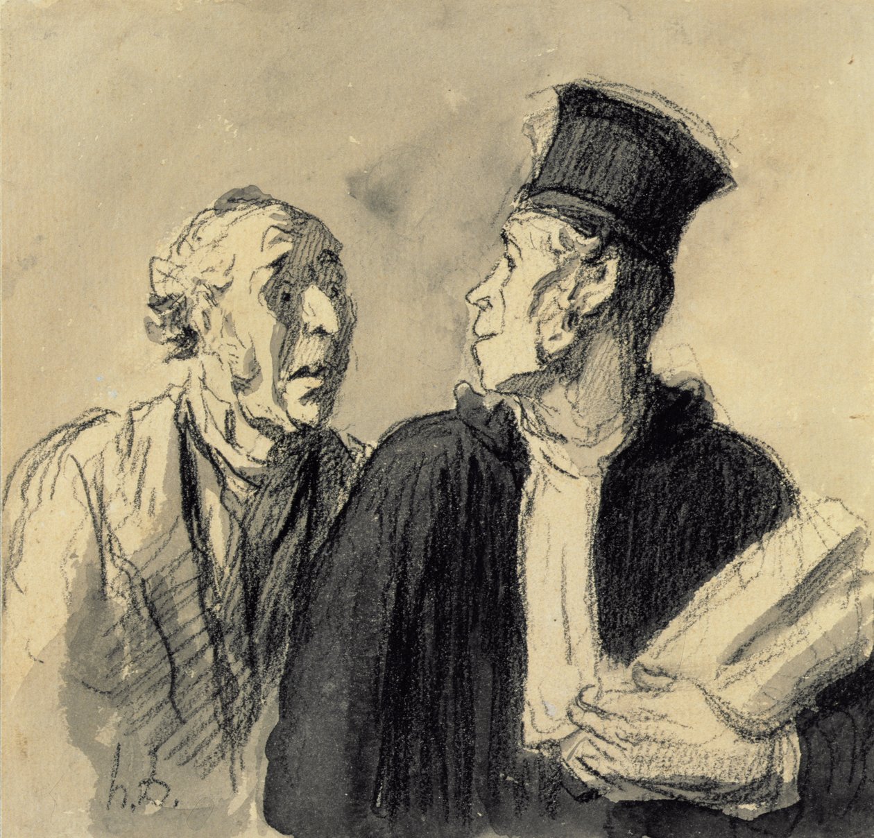 Právník a jeho klient od Honoré Daumier