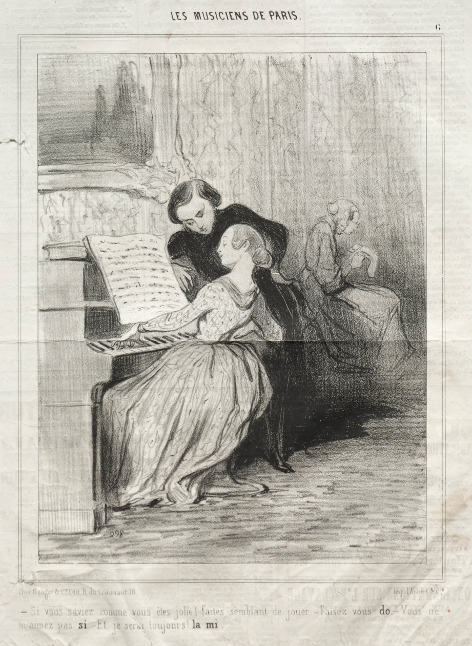 The Musicians of Paris, deska 6: Kdybyste věděli, jak jste krásní! od Honoré Daumier