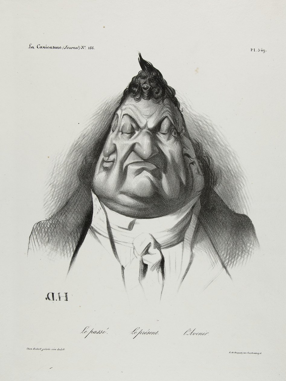 Minulost, přítomnost, budoucnost, deska 349, 1834 od Honoré Daumier