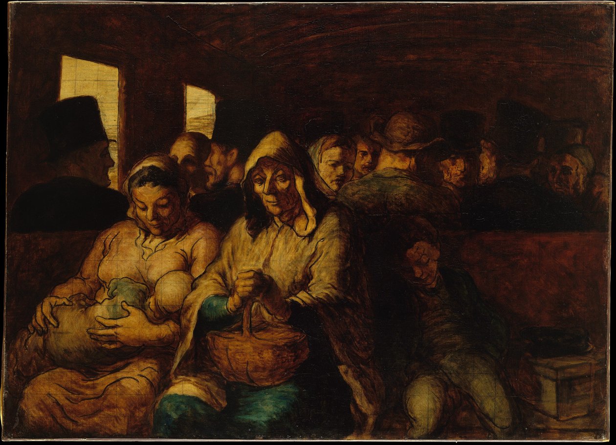 Kočár třetí třídy od Honoré Daumier